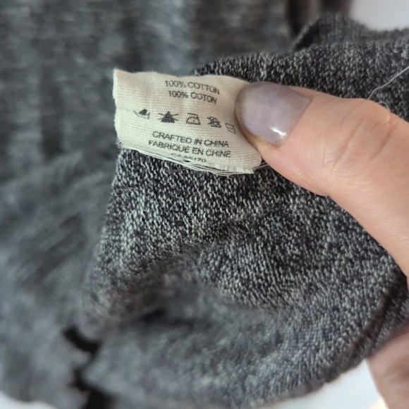 Frank & Oak Crew Sweater with Elbow Detail in Marled Grey - Picture 5 of 5